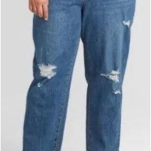 Universal Thread Vintage Stretch High Rise Straight Cropped Jeans Medium Wash 22